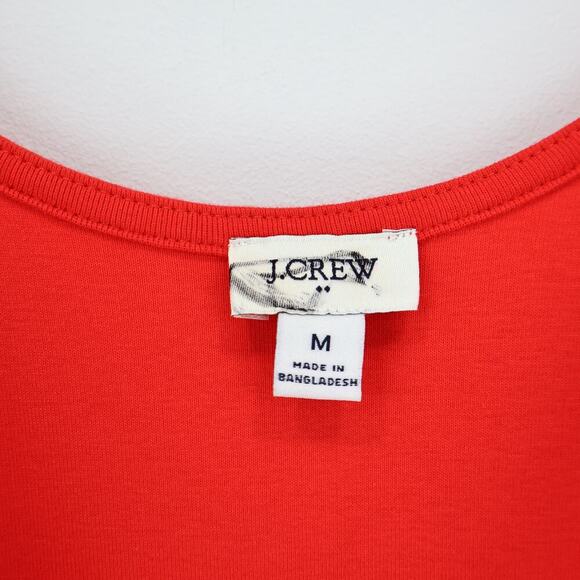 J.Crew Factory Tiered Knit Mixy Midi Dress Red Size Medium NWOT - Picture 4 of 7